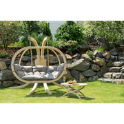 Hammock Chair - Globo Royal Taupe Double Seater Hanging Chair (Weatherproof Cushion)